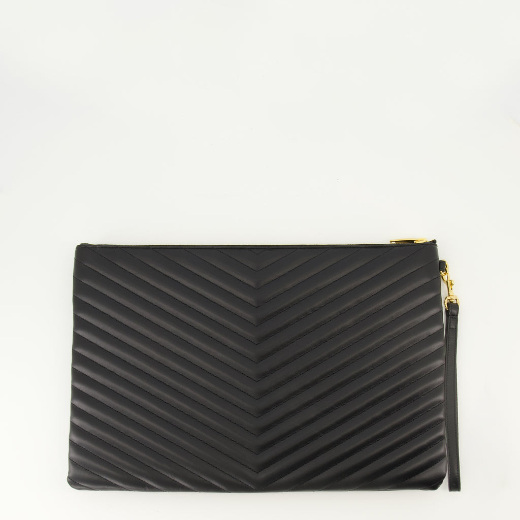 Image de l'article Pochette Cassandre large de la marque Saint Laurent pour Femme - Saison Automne-Hiver 2025 - Vue de Dos