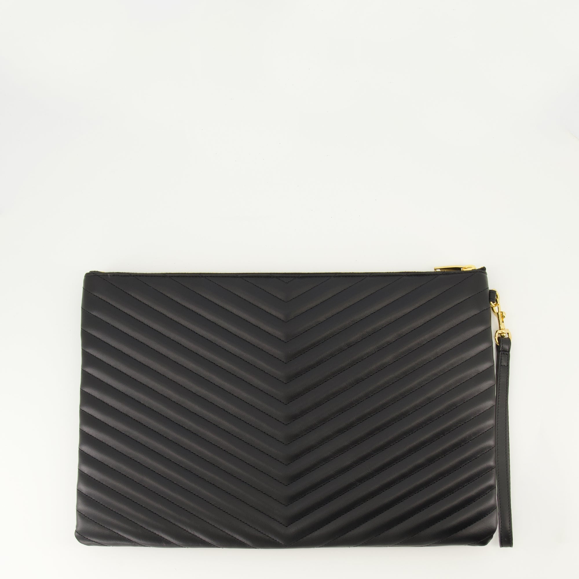 Image de l'article Pochette Cassandre large de la marque Saint Laurent pour Femme - Saison Automne-Hiver 2025 - Vue de Dos