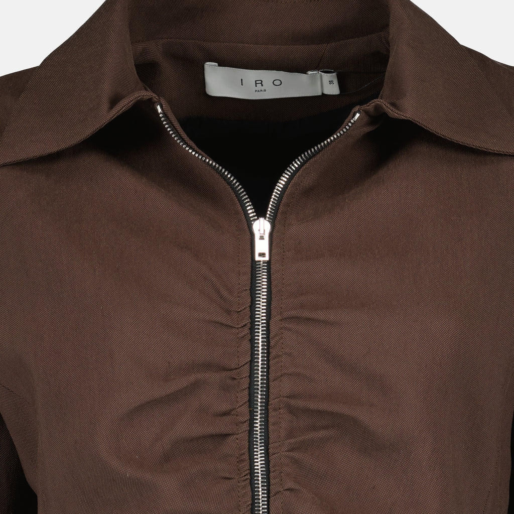 Vestes Veste à fronces marron Iro Marron Femme