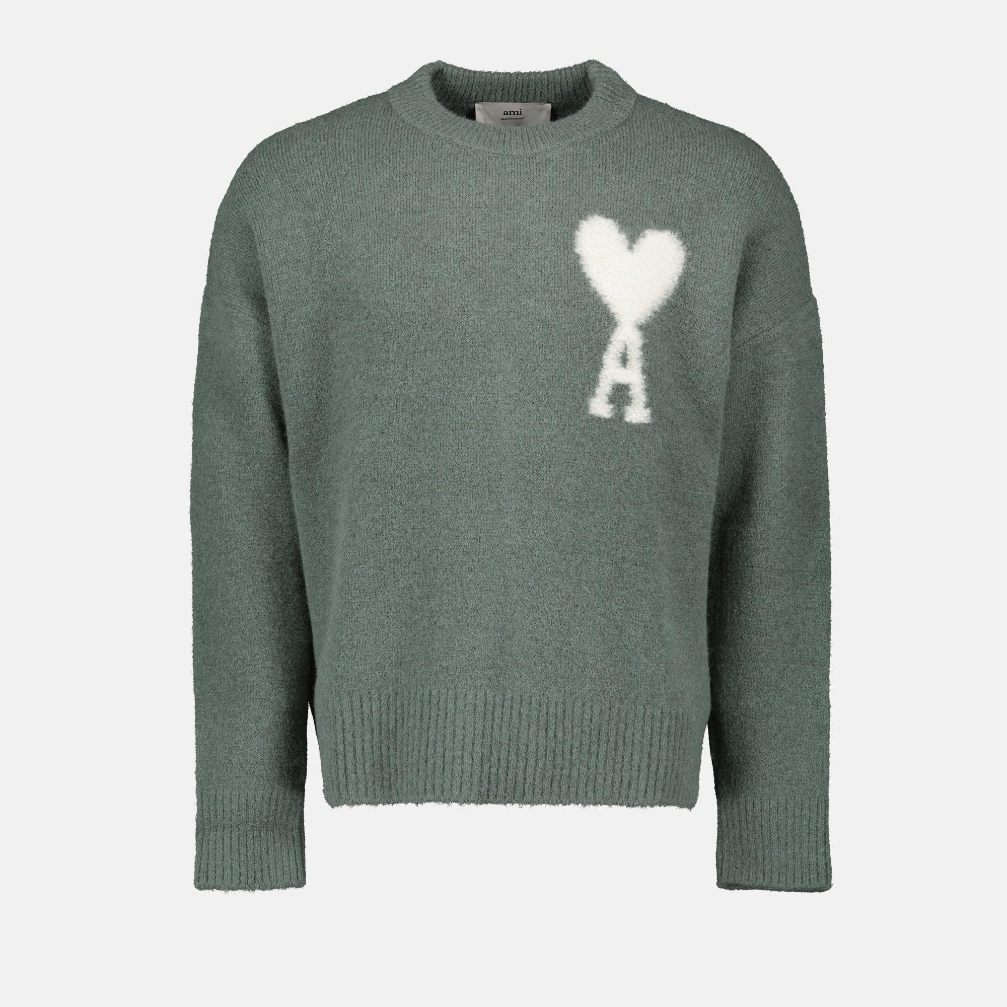 Maille Pull AMI de Coeur Ami PARIS Vert Unisexe