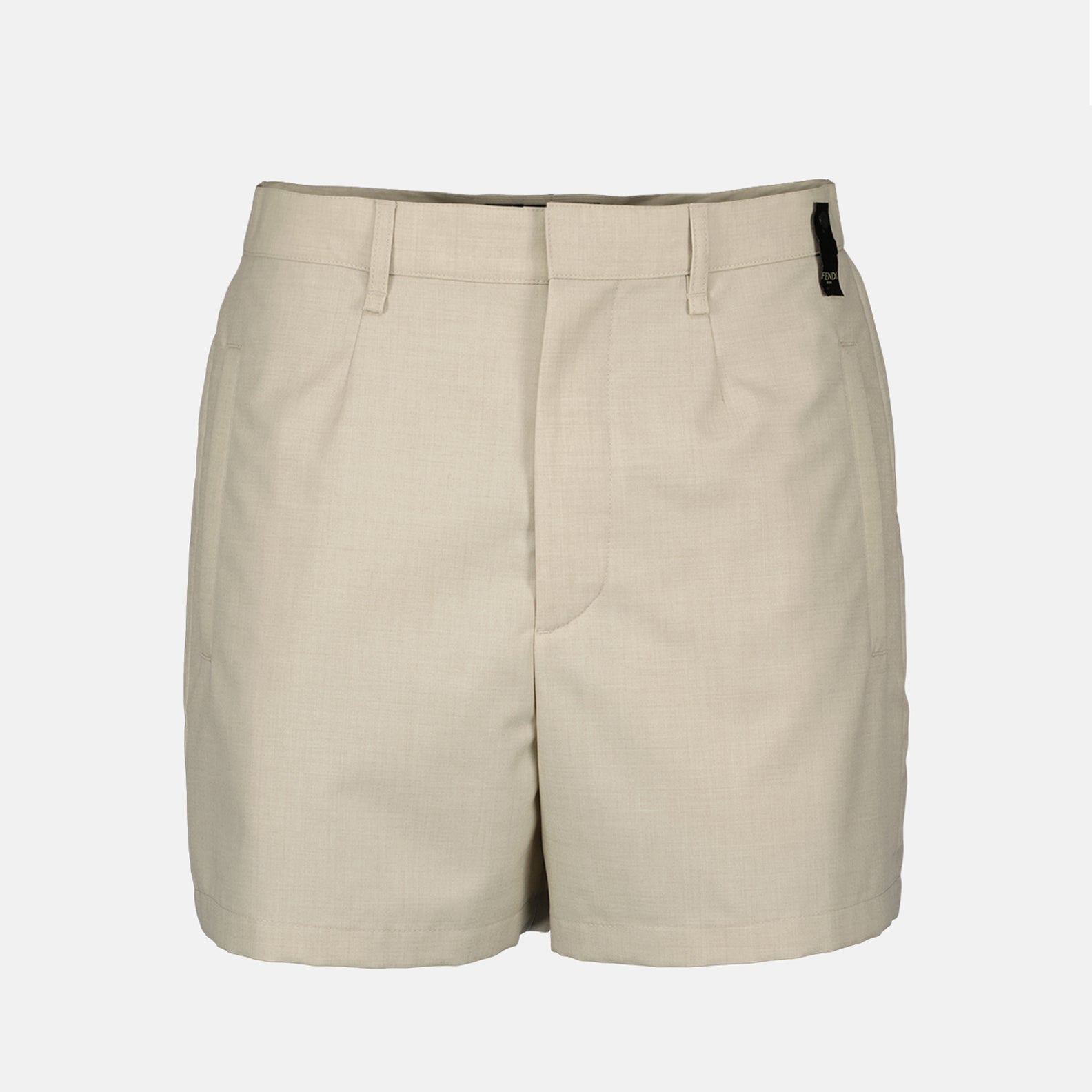 Shorts Short en laine Fendi Beige Homme