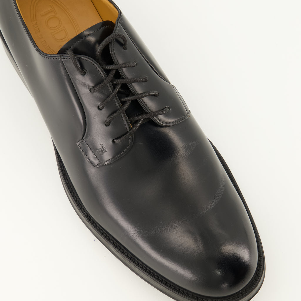 Chaussures de ville ブラックレザー ダービー Tod's Noir Homme