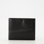 Piccola pelletteria Portafoglio in Pelle Texturizzata Dior Nero Homme