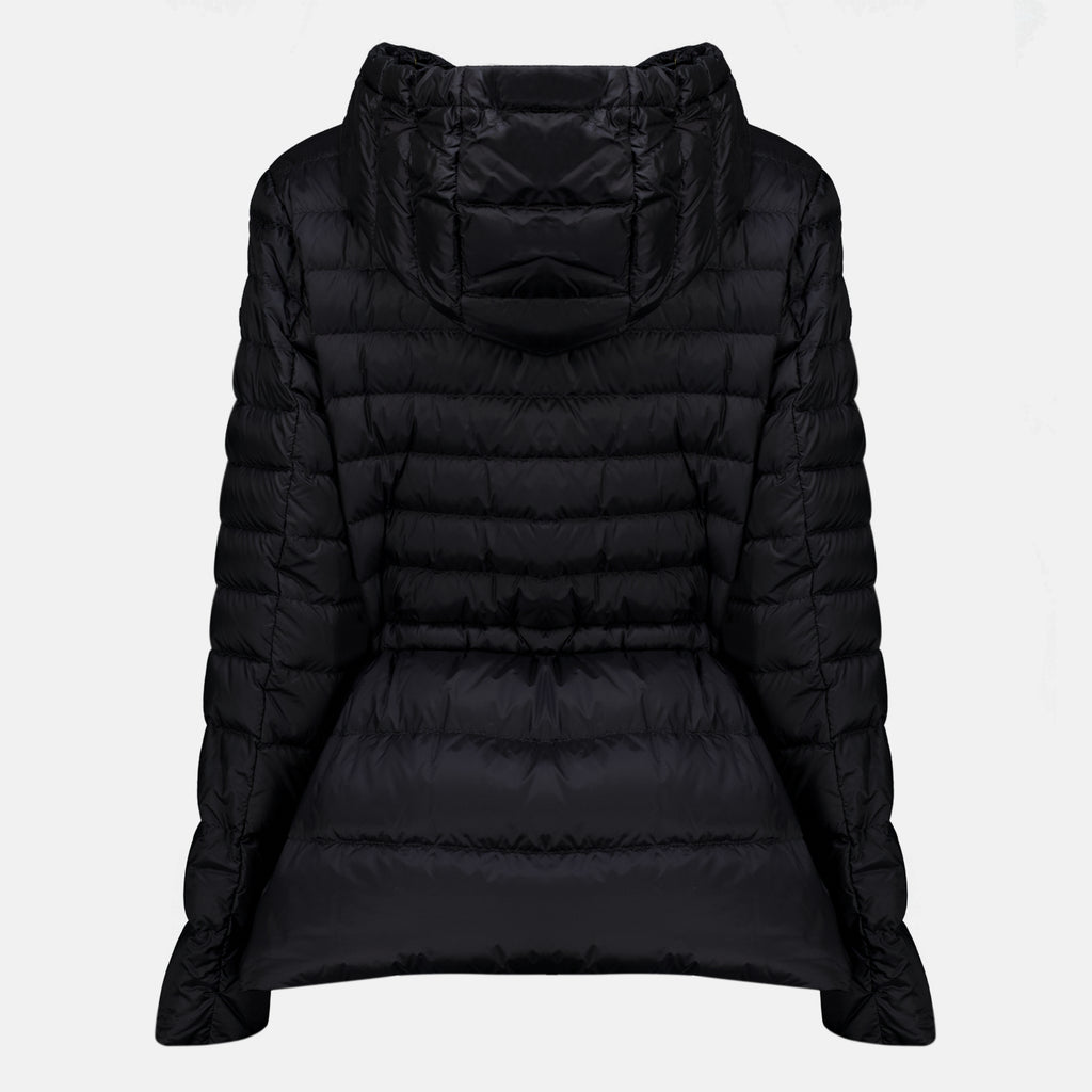 Manteaux Giacca imbottita nera a righe Moncler Noir Femme