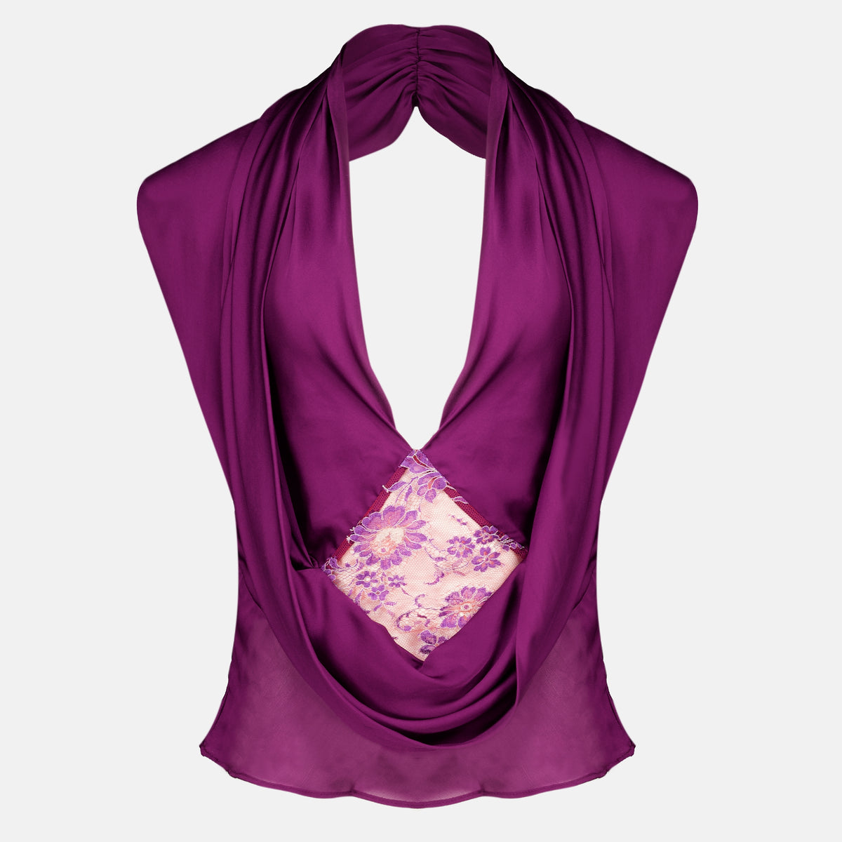 Tops Haut dos nu en dentelle Christopher Esber Violet Femme