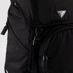 Sacs à dos Sac à dos en cuir Saffiano et Re-Nylon Prada Noir Homme