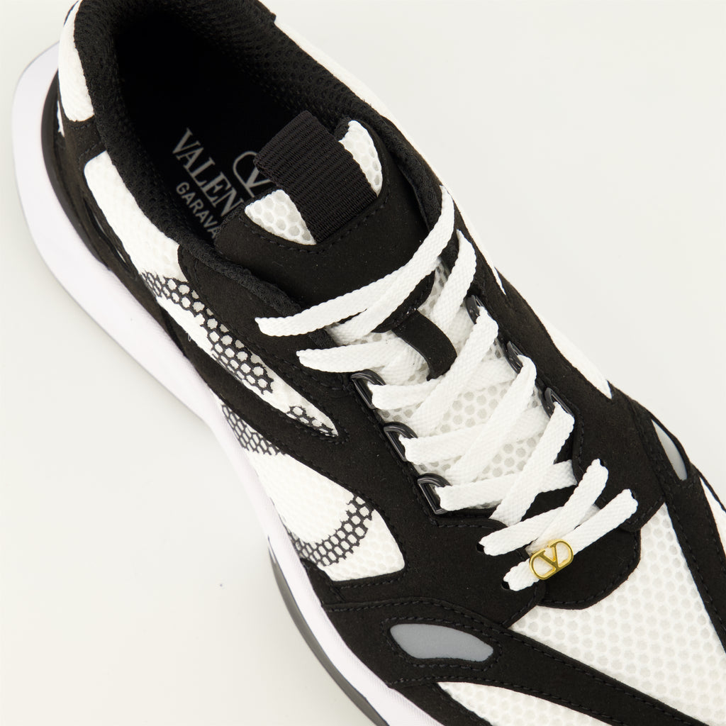 Baskets Tênis Demivee em Tecido Branco Valentino Garavani Blanc Homme