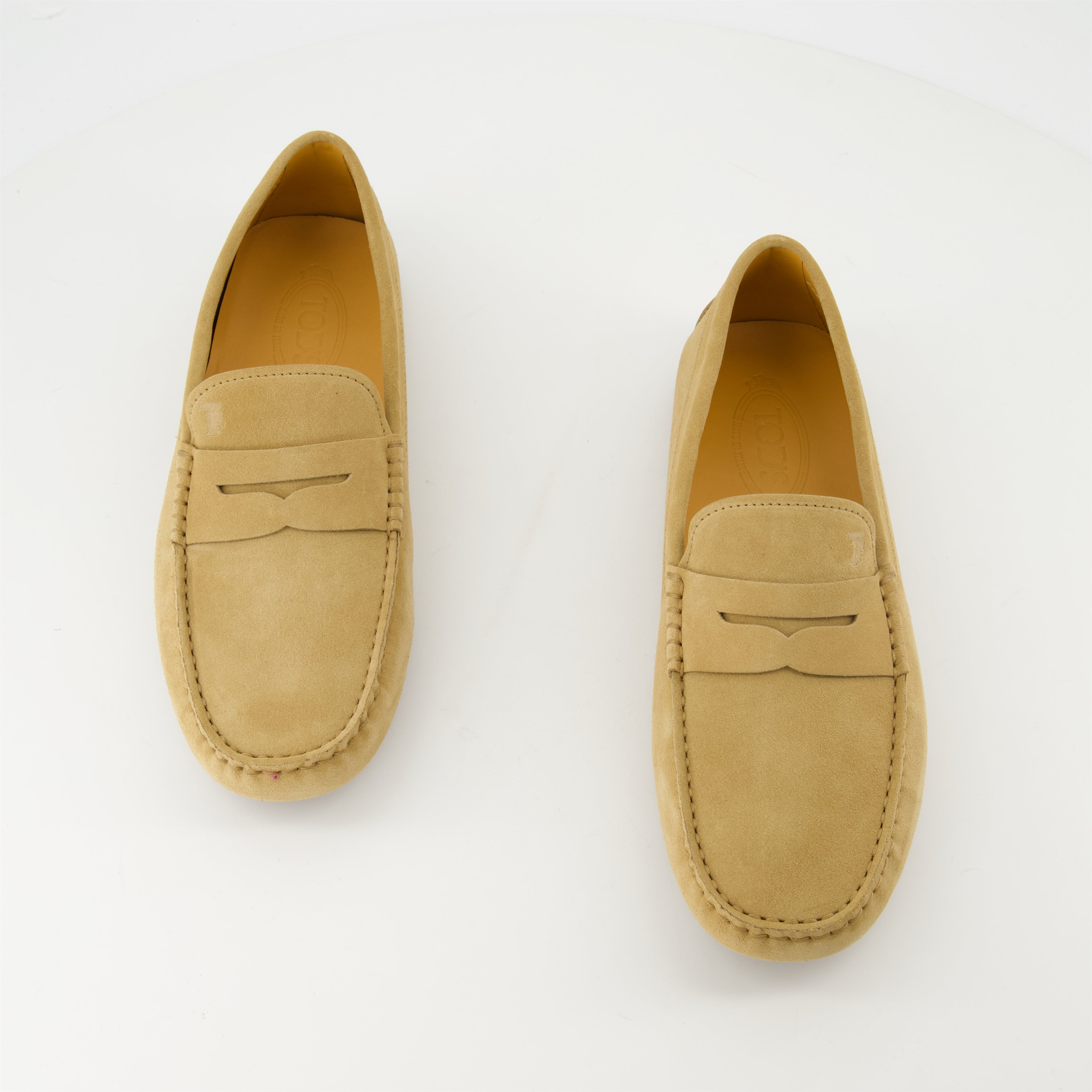 Mocassins Mocassins Gommino en cuir velours Tod's Beige Homme