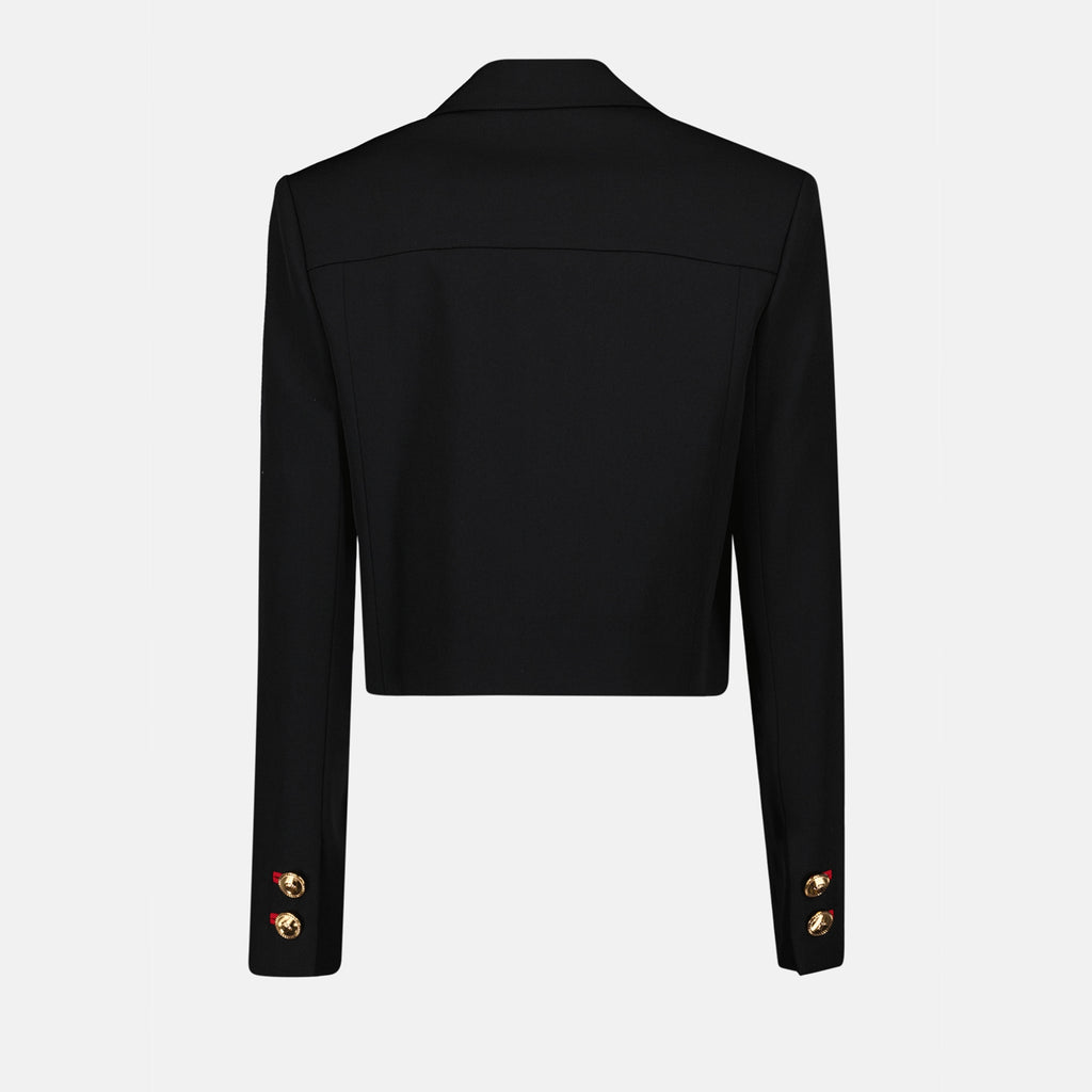 Vestes Veste courte en laine Versace Noir Femme