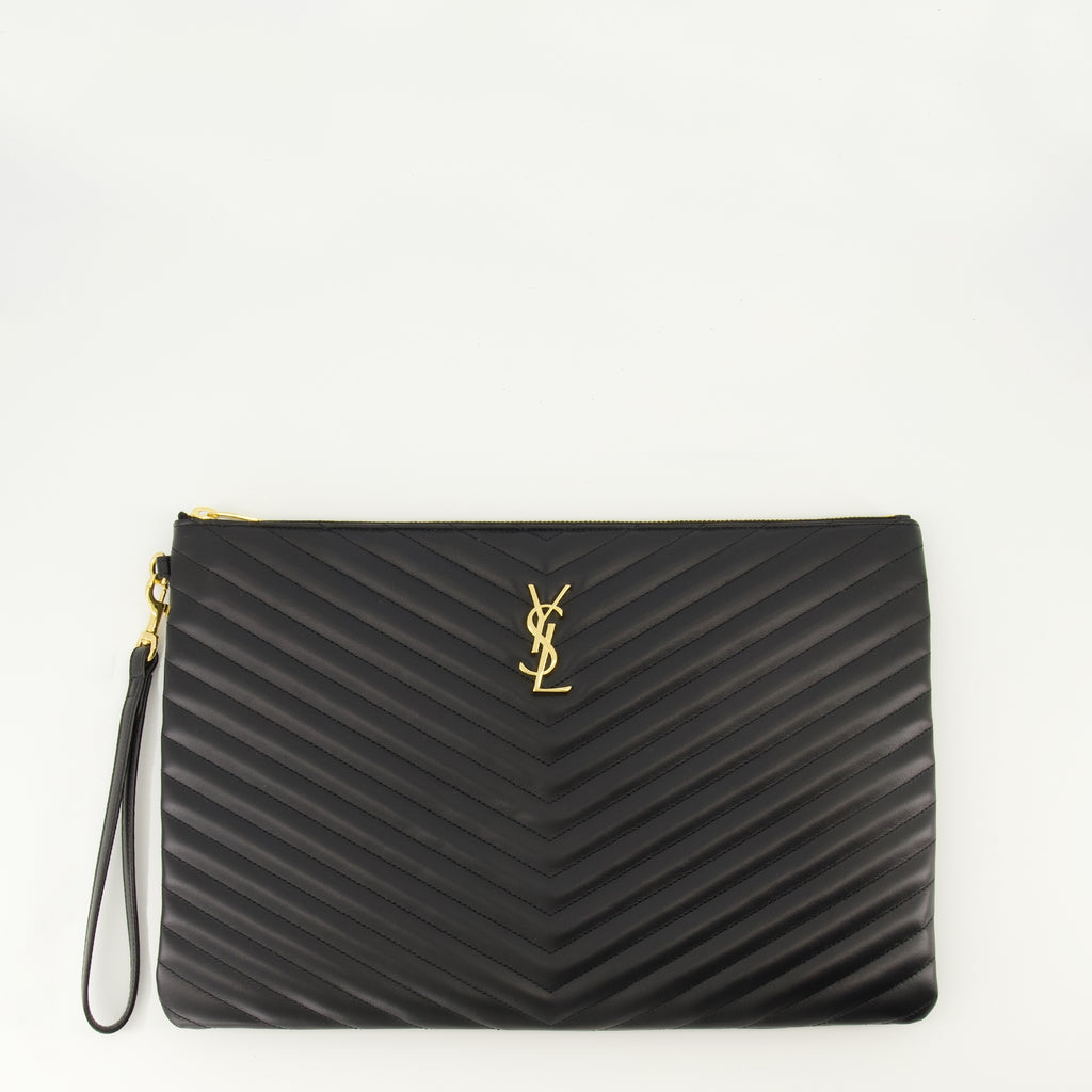 Image de l'article Pochette Cassandre large de la marque Saint Laurent pour Femme - Saison Automne-Hiver 2025 - Vue de Face