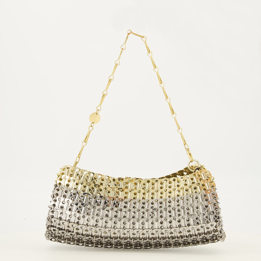 Sacs à main et épaule 1969 Skyline Bicolor Clutch Bag Rabanne Argenté Femme