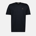 Imagen del artículo T-shirt de logo de cuero de la marca Moncler para Hombre - Temporada Otoño-Invierno 2025 - Vista Frontal