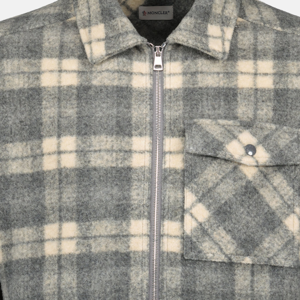 Chemises Tartan Hemd Moncler Gris Homme