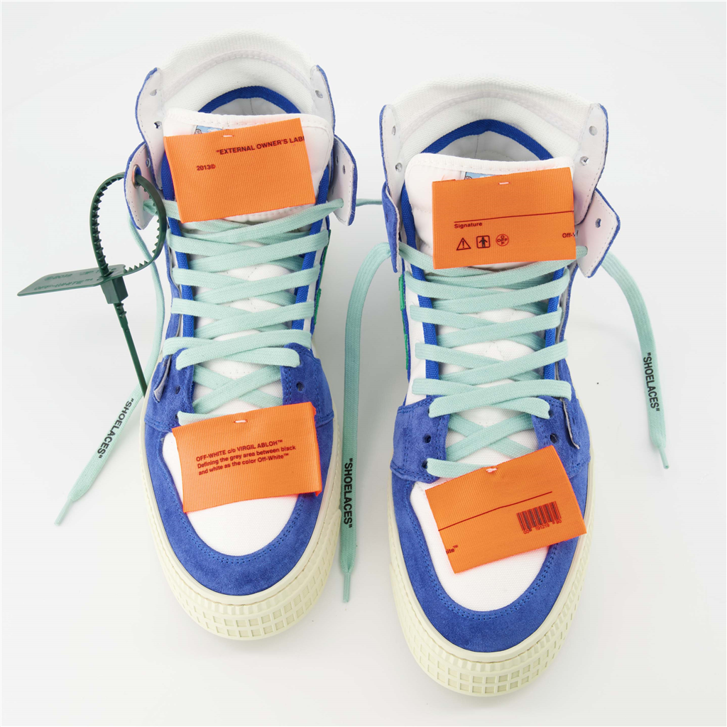 Sneaker OMIA065F22LEA002 0145 white blue Off-White Azul Homme