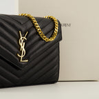 Bild des Cassandre schwarzen Kettenportemonnaies der Marke Saint Laurent für Frauen - Herbst-Winter 2025 - Detaillierte Ansicht_2