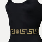 Beachwear Maillot de bain une pièce bordure Greca Versace Noir Femme