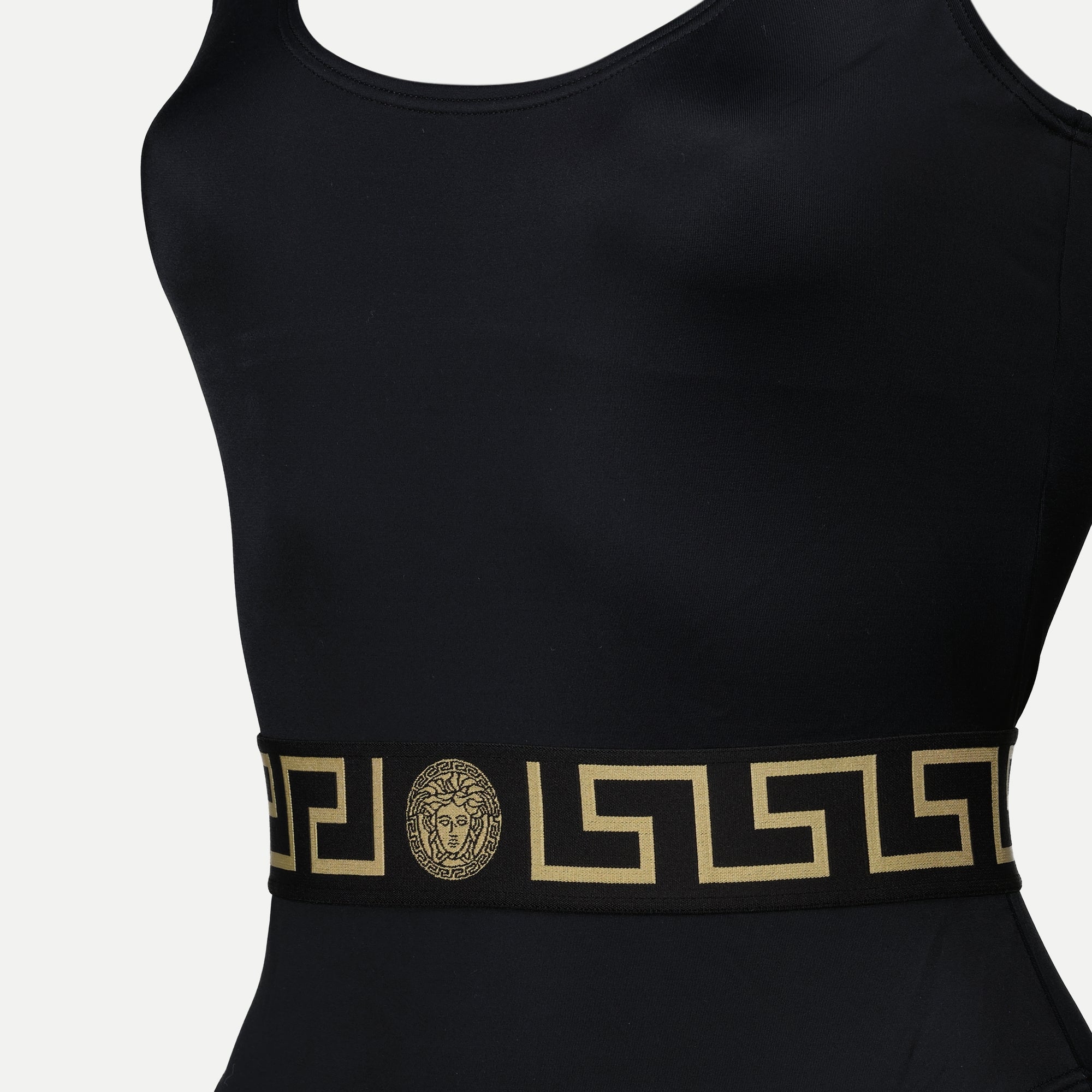 Beachwear Maillot de bain une pièce bordure Greca Versace Noir Femme