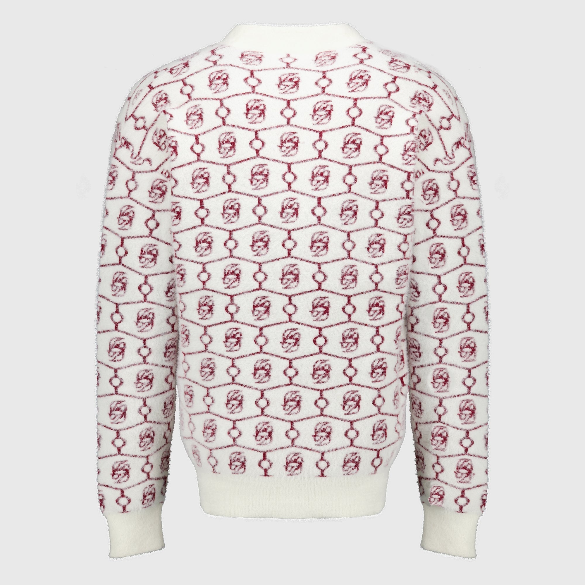 Maille Cárdigan Monogram D Mirror White Drole De Monsieur Rouge Homme