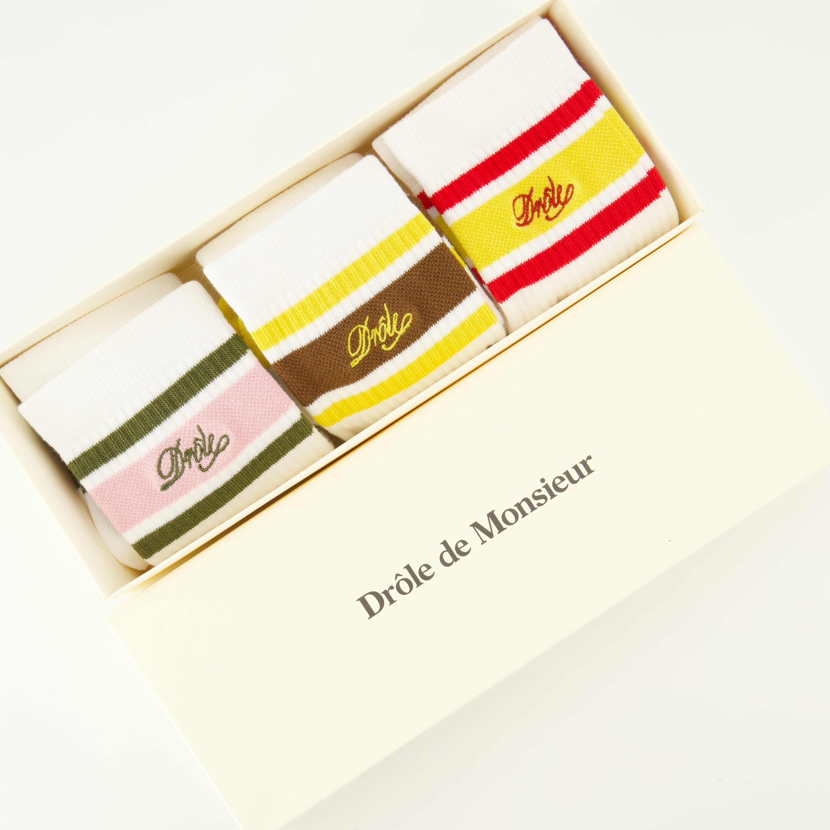 Bild des Artikels Set aus 3 lustigen Baumwollsocken der Marke Drole De Monsieur für Männer - Frühjahr-Sommer 2026 - Detaillierte Ansicht 2