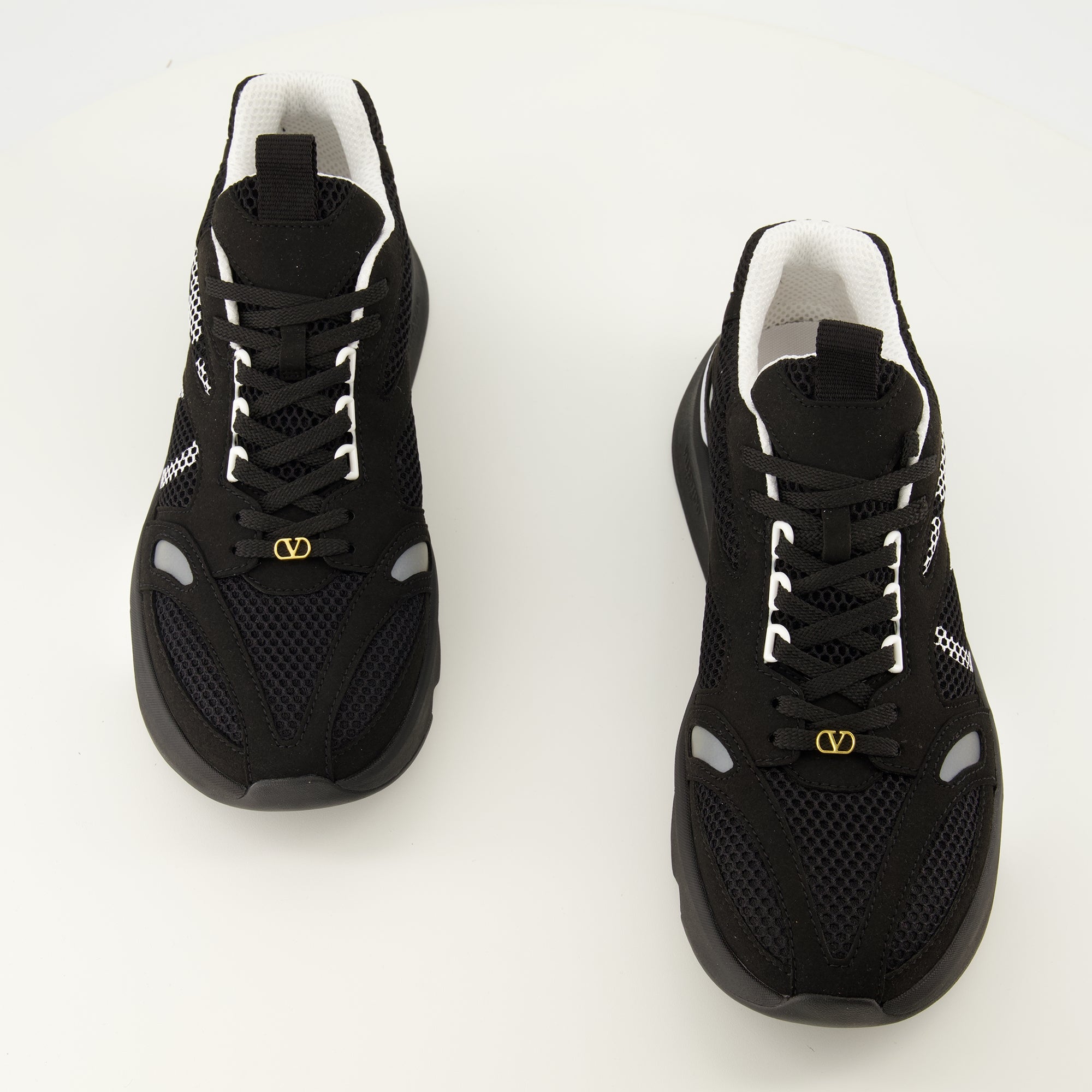 Baskets Baskets Demivee en tissu noir Valentino Garavani Noir Homme