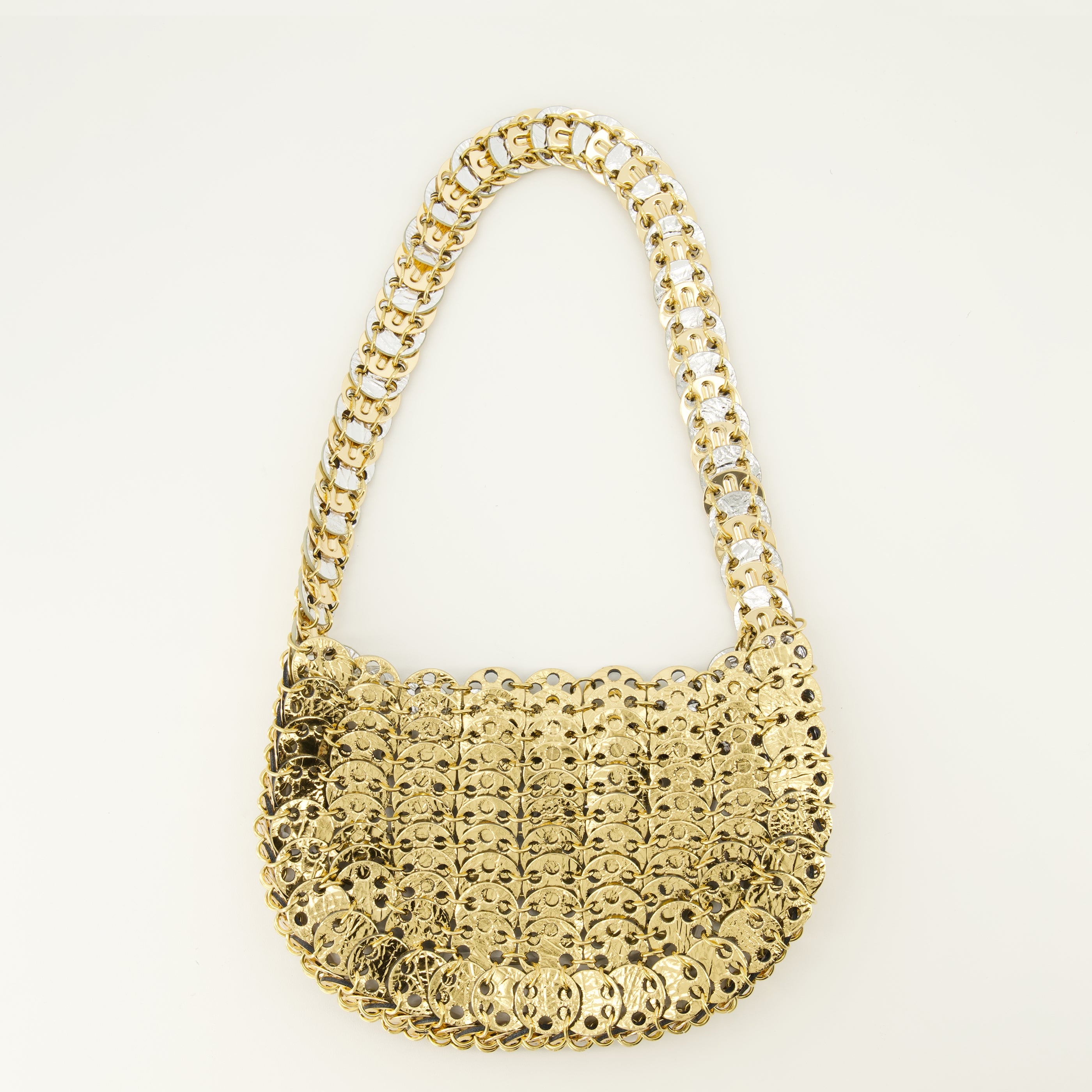 Sacs à main et épaule Sac Moon flip en cuir doré et argenté Rabanne Doré Femme