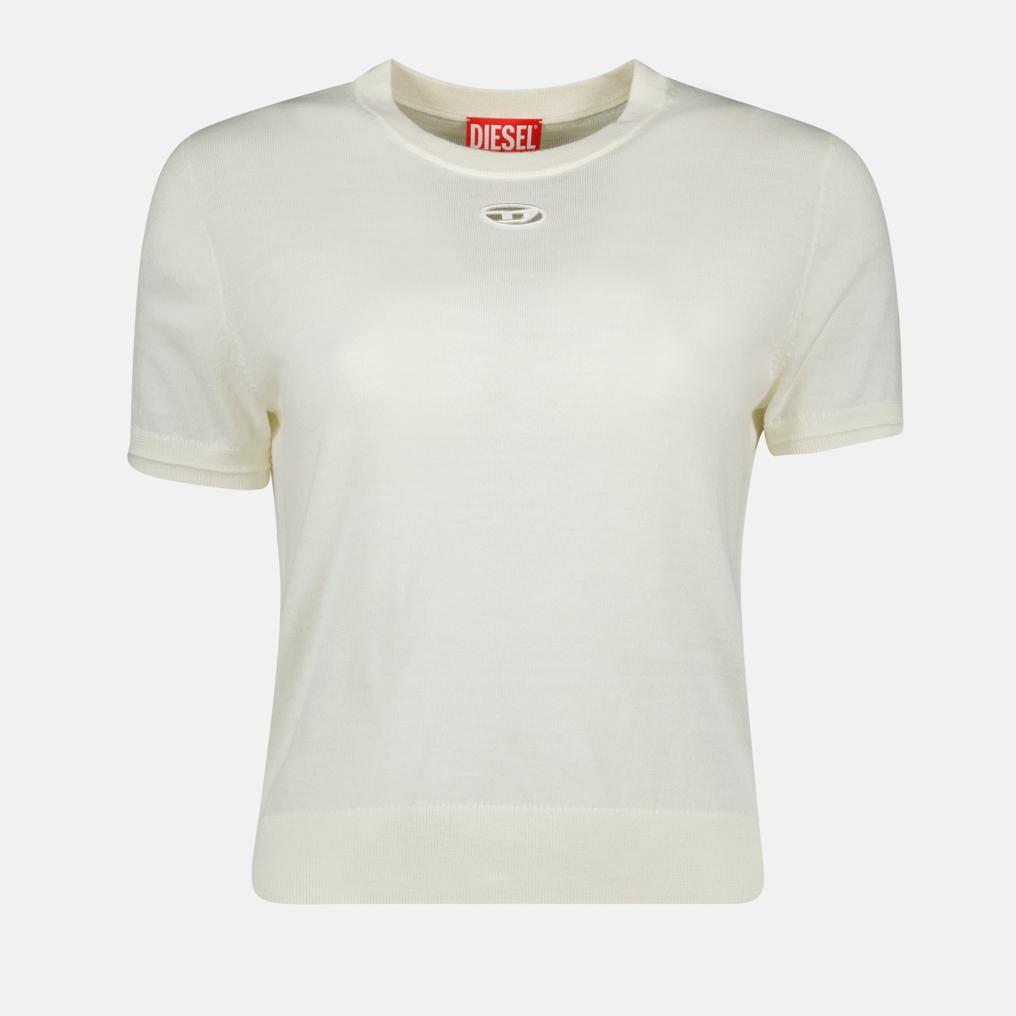 Maille Tricot à manches courtes M-Aline Diesel Blanc Femme