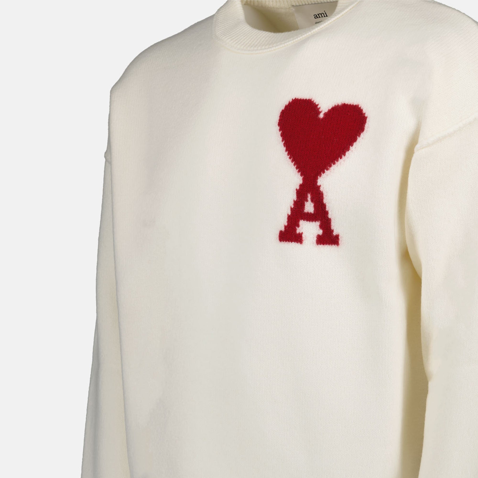 Maille Pull Ami de Coeur Ami PARIS Blanc Unisexe