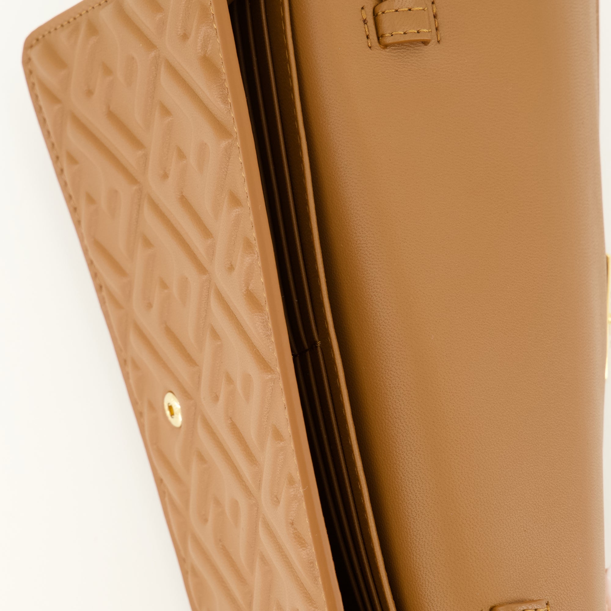 Sacs bandoulière Cartera Baguette de Cuero Marrón con Cadena Fendi Marron Femme