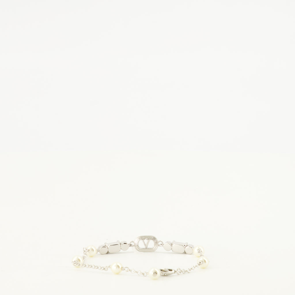 Bijoux Ovalette-Armband mit Perlen und Swarovski®-Kristallen Valentino Garavani Argenté Femme