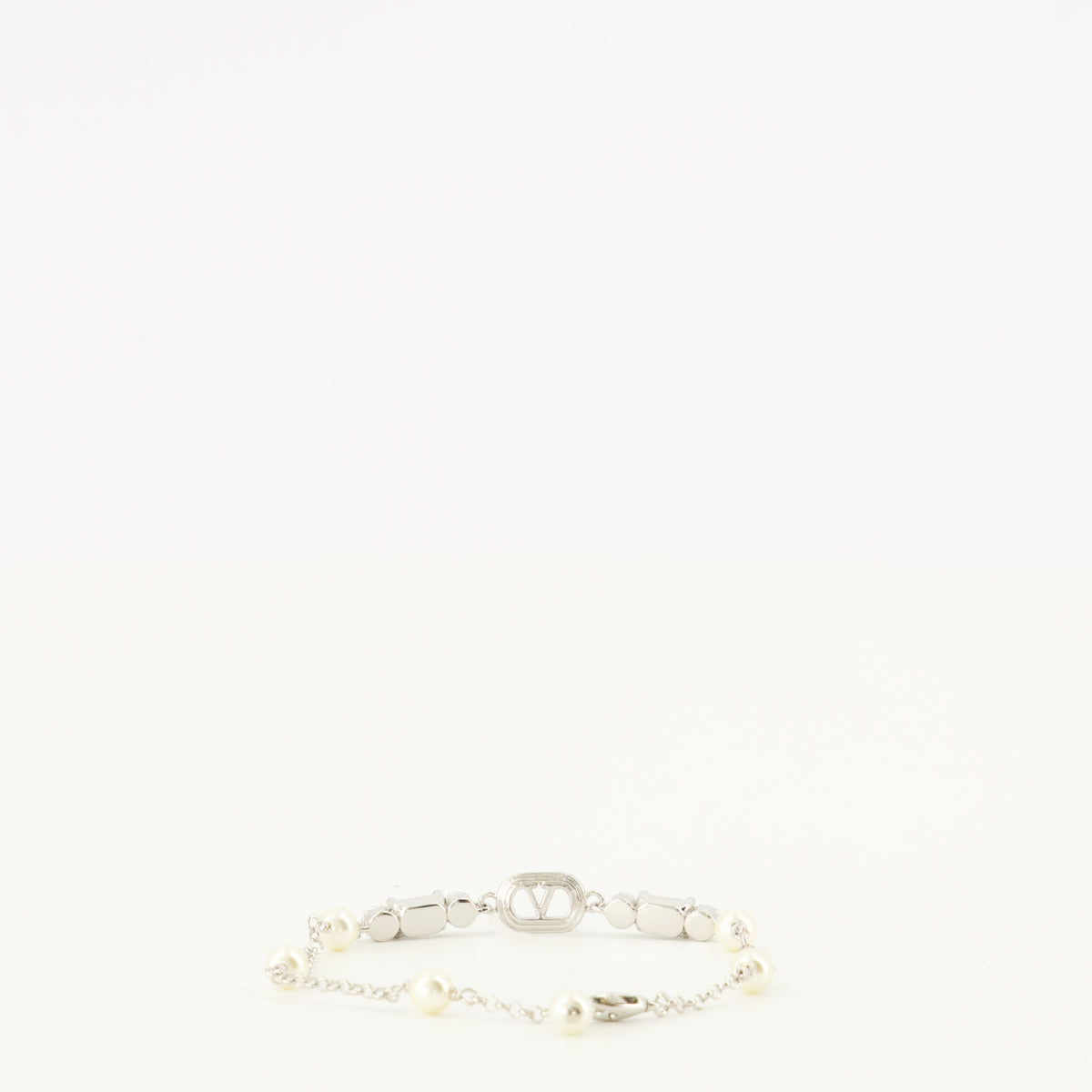 Bijoux Ovalette Bracelet with Pearls and Swarovski® Crystals Valentino Garavani Argenté Femme