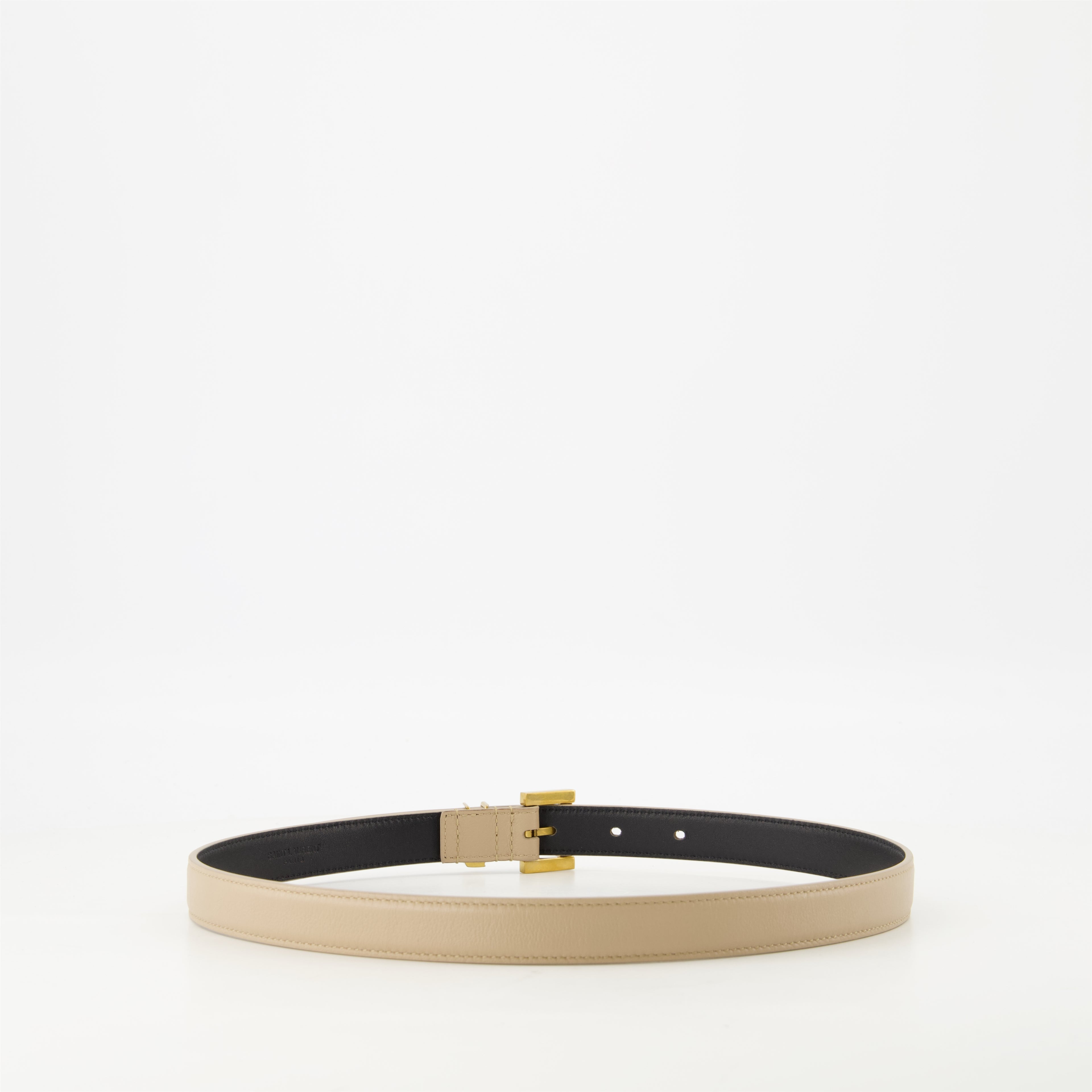 Belts Cassandre Thin Belt Saint Laurent Beige Femme
