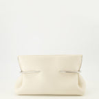 Pochettes Pinch Nappa Leather Clutch in White Givenchy Blanc Femme