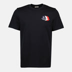 Bild des Artikels T-Shirt mit dreifarbigem Logo der Marke Moncler für Herren - Herbst-Winter-Saison 2025 - Vorderansicht