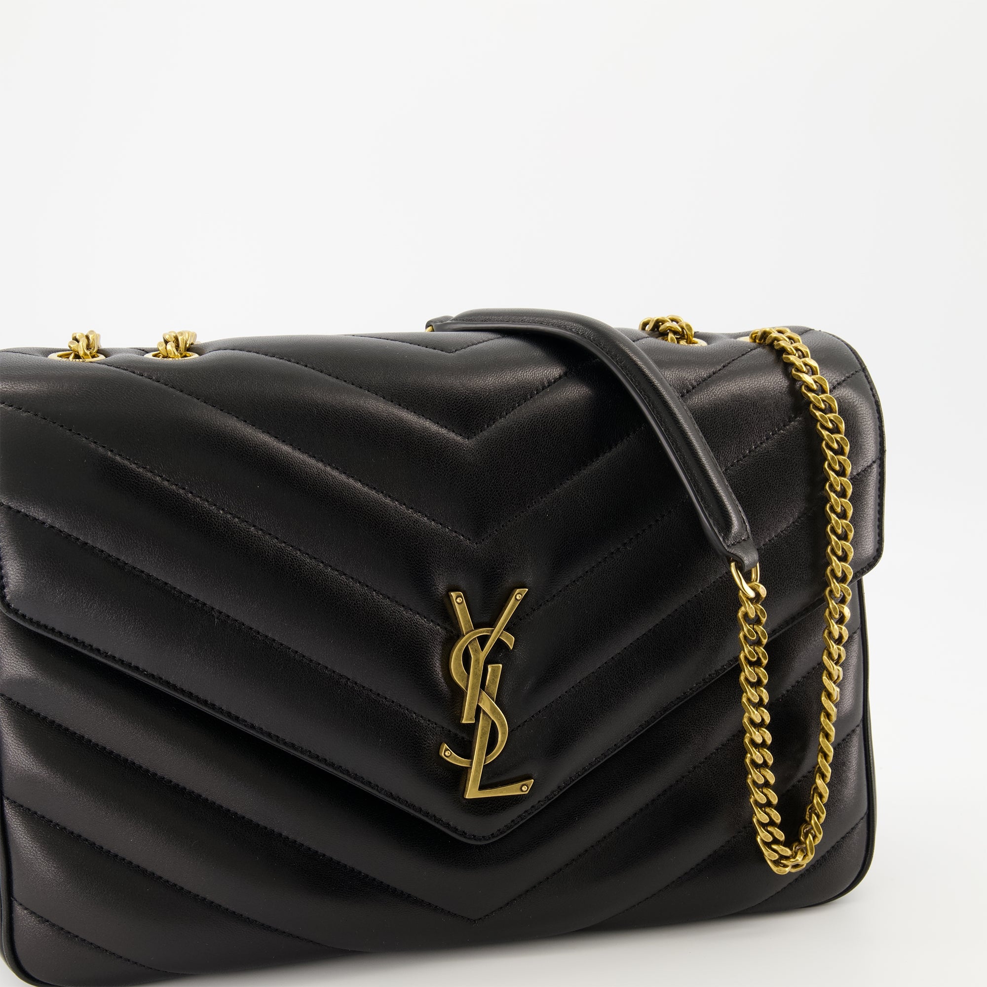 Sacs à main et épaule Sac Loulou large Saint Laurent Noirr Femme
