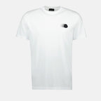 T-shirts T-shirt à motif logo délavé Moncler Blanc Homme