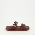 Immagine delle sandali Feel bordeaux di Fendi per donna - Collezione Primavera-Estate 2026 - Vista laterale destra