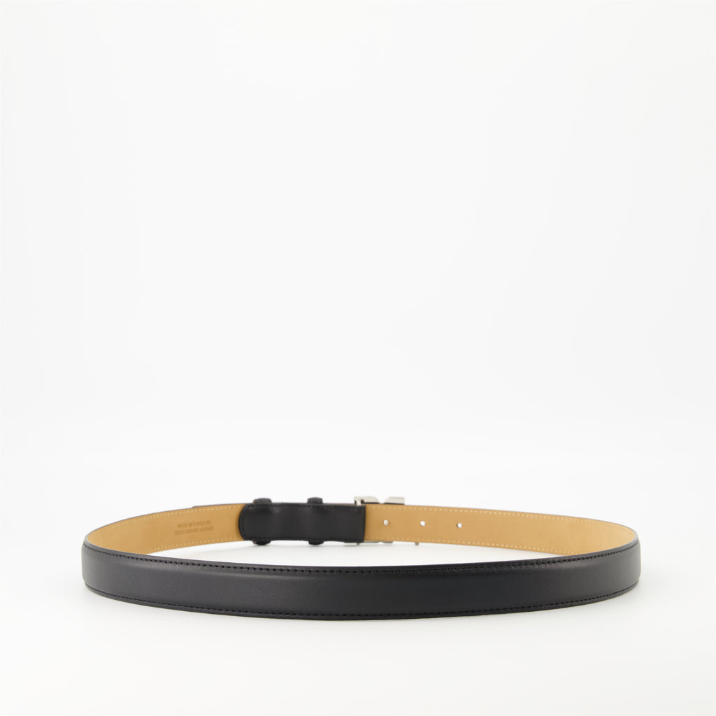 Ceintures Ceinture AC en cuir Courrèges Noir Homme