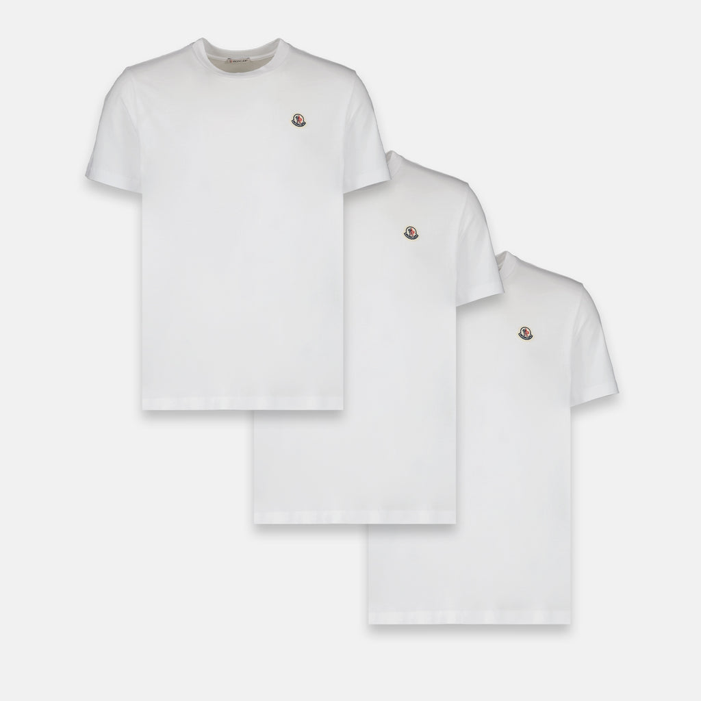 T-shirt Set di T-Shirt con Logo Moncler Bianco Homme
