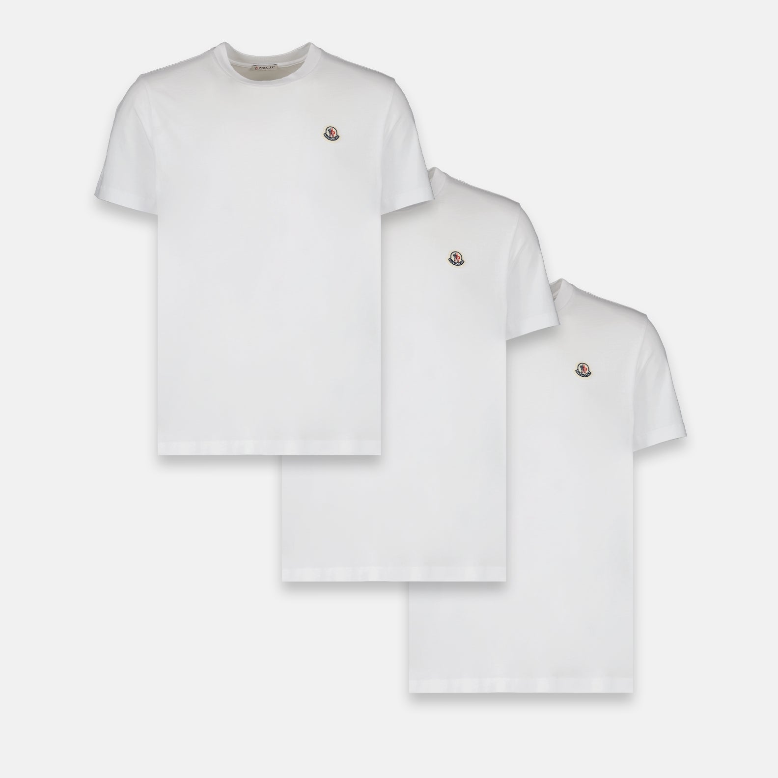 T-shirts Lot de T-shirts à logo Moncler Blanc Homme