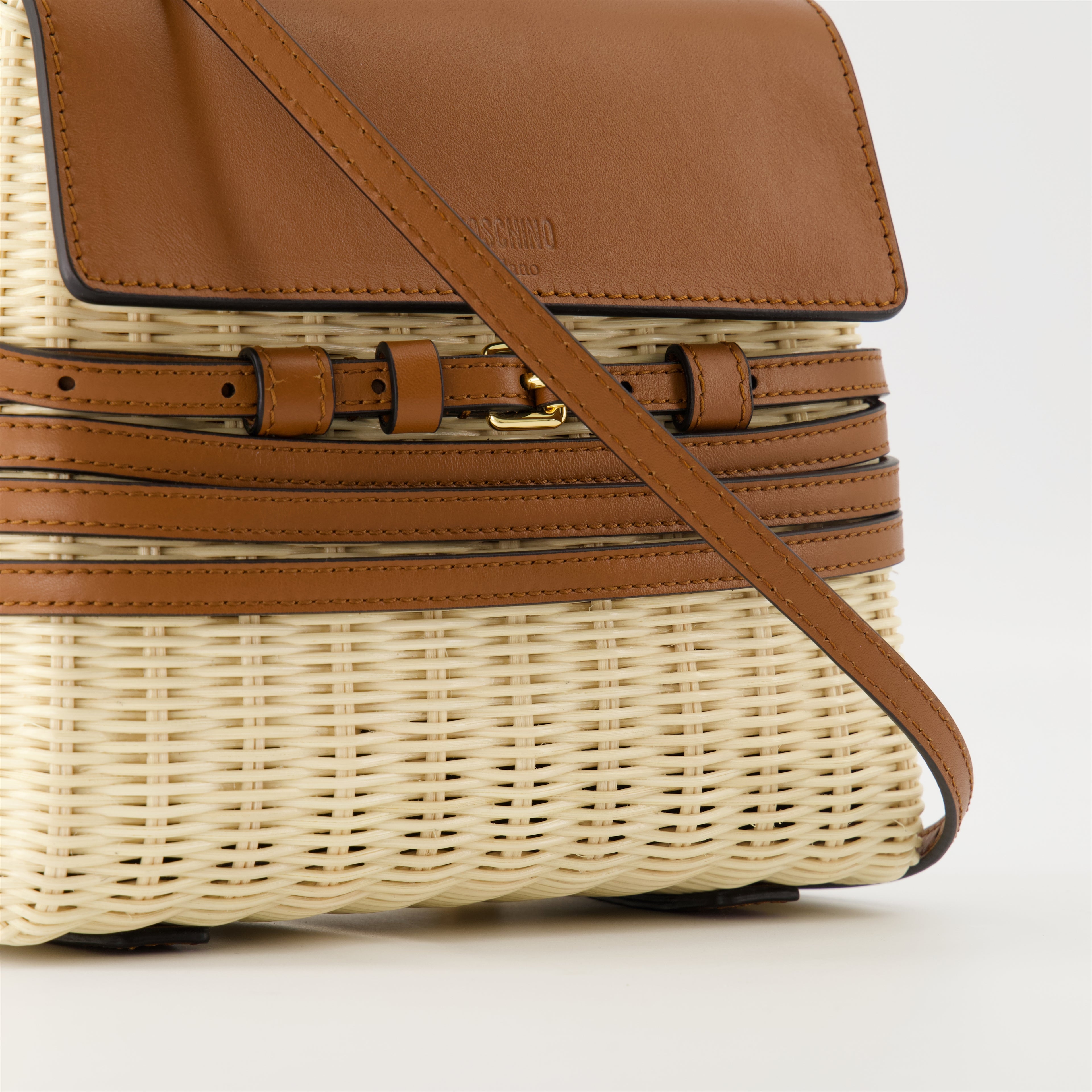 Sacs à main et épaule Sac Tie Me small Moschino Marron Femme