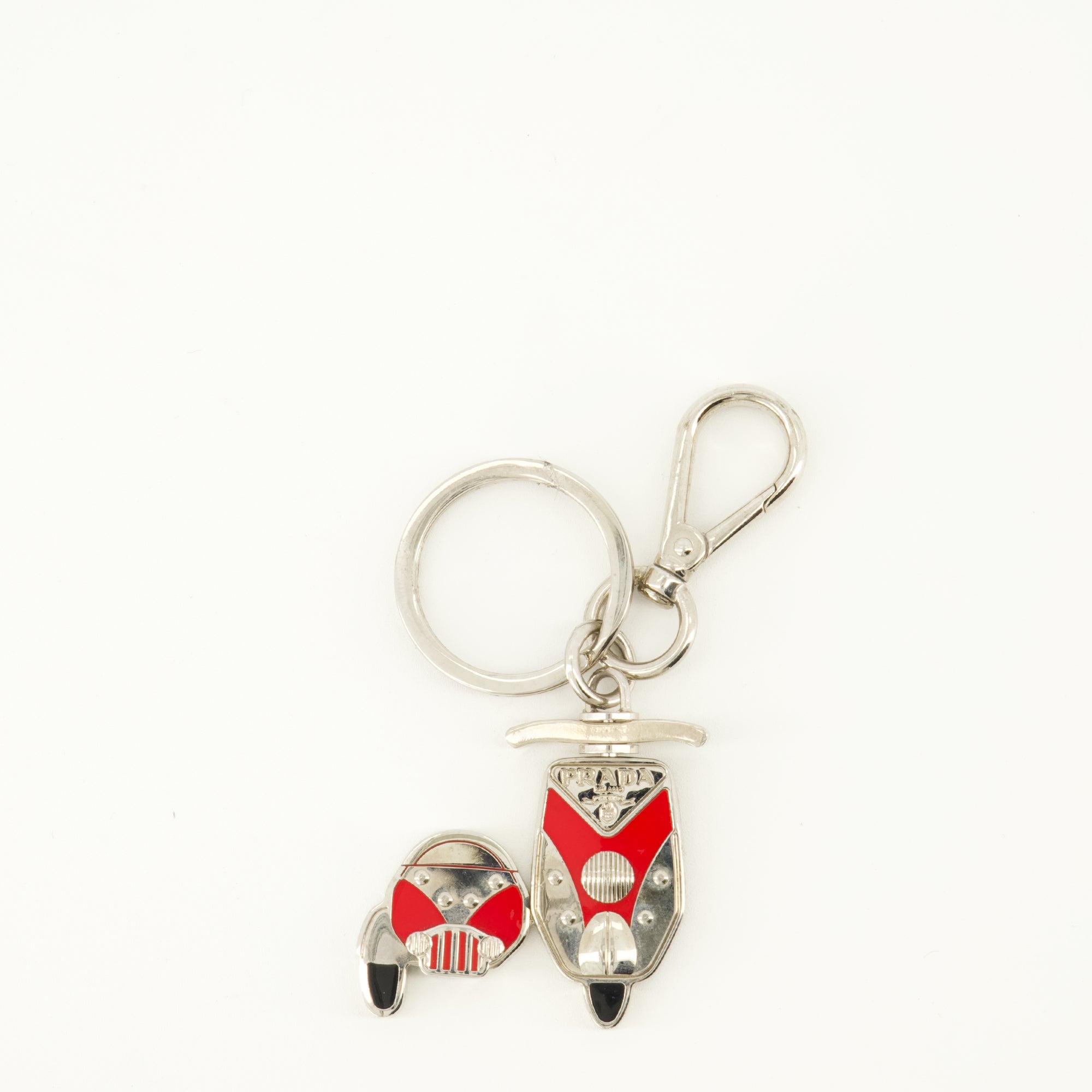 Image of the Prada Men's Metal Keychain - Autumn-Winter 2013 - Front View