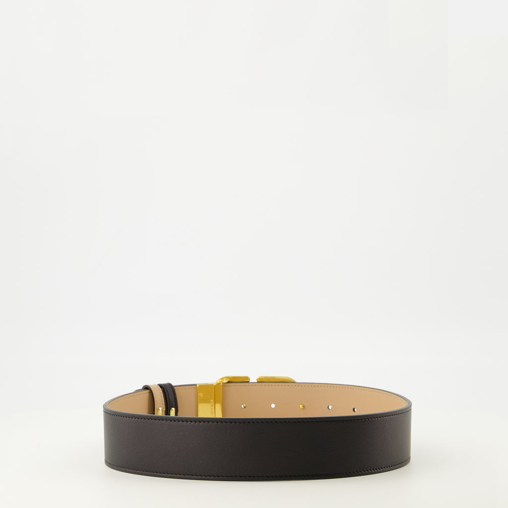 Image de l'article Ceinture Vlogo réversible beige et noir 40 mm de la marque Valentino Garavani pour Femme - Saison Printemps-Été 2026 - Vue détaillée_3