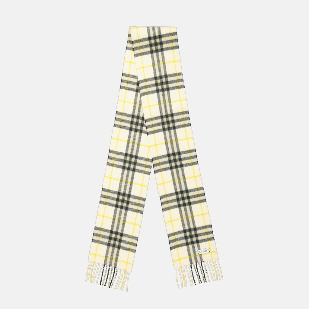Écharpes, foulards et gants Écharpe à carreaux Check Burberry Jaune Unisexe