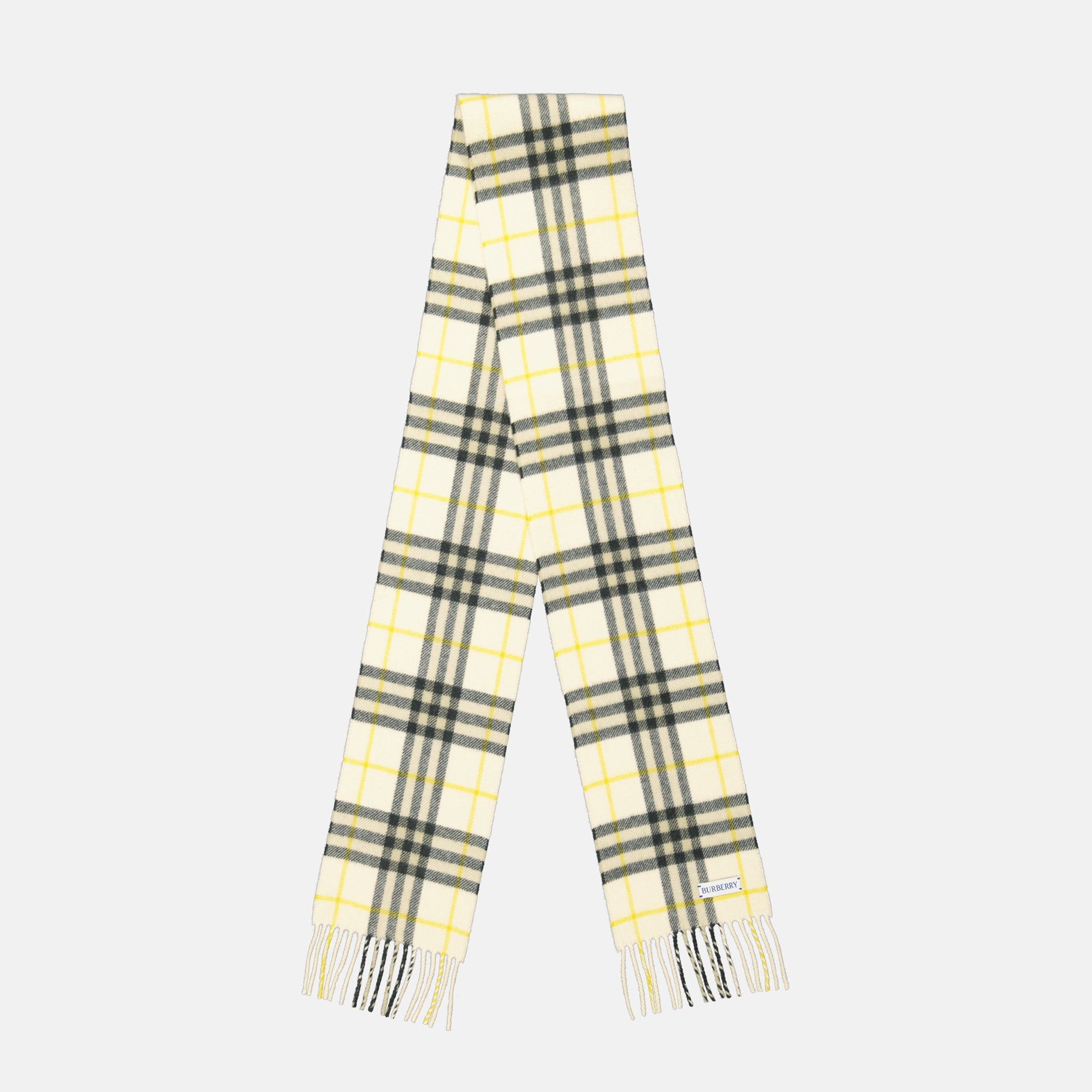 Écharpes, foulards et gants Écharpe à carreaux Check Burberry Jaune Unisexe