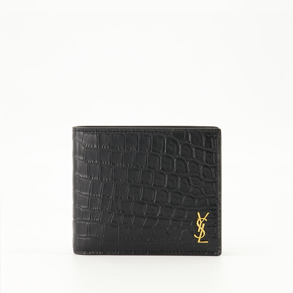 Kleine lederwaren Portefeuilles Tiny Cassandre East/West Saint Laurent Schwarz Homme