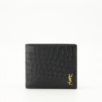 Kleine lederwaren Portefeuilles Tiny Cassandre East/West Saint Laurent Schwarz Homme