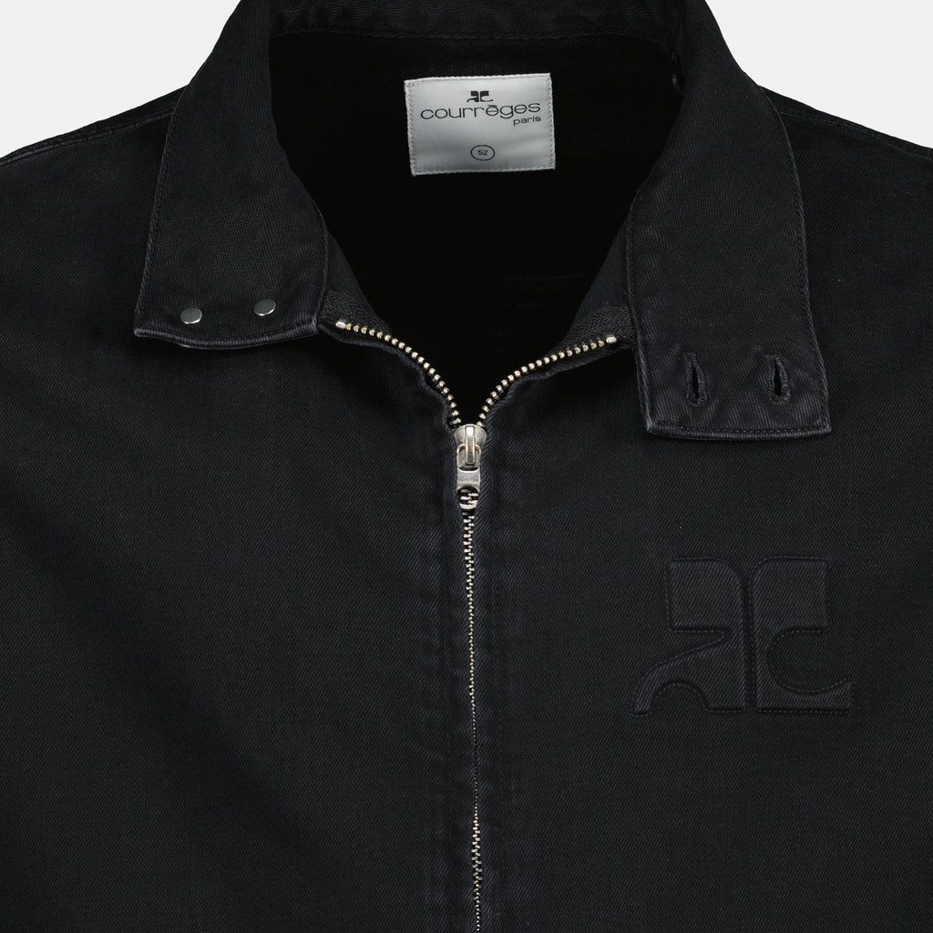 Imagen de la Chaqueta City de Courrèges para Hombre en denim negro - Temporada Primavera-Verano 2026 - Vista Detallada 1