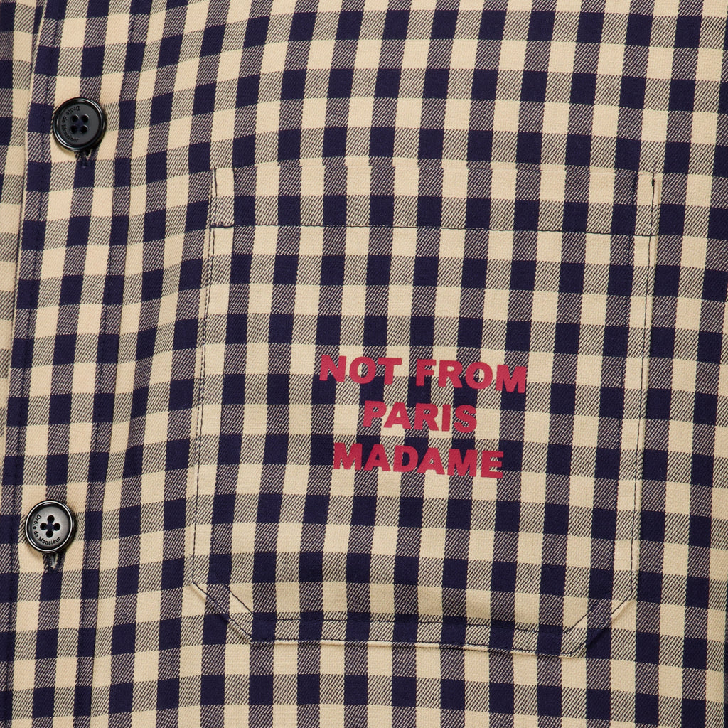Chemises Surchemise Slogan à carreaux marron Drole De Monsieur Marron Homme