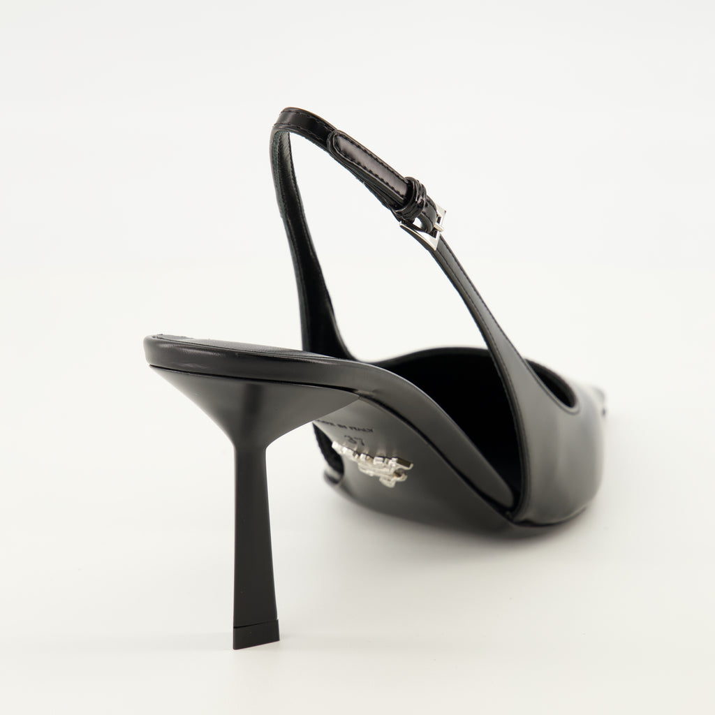 Escarpins Schwarze Lackleder-Pumps Prada Noir Femme