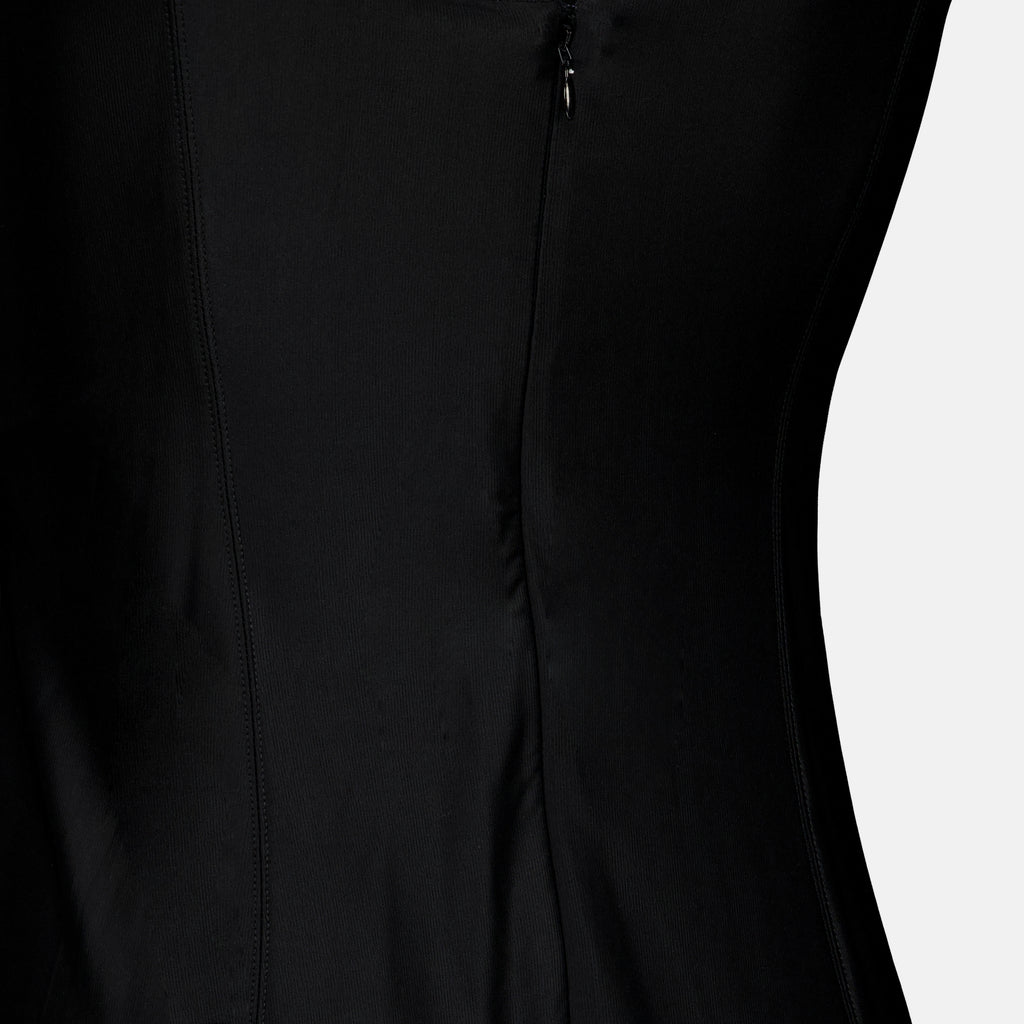 Robes Vestido Longo Preto em Jersey com Bustier Rabanne Noir Femme